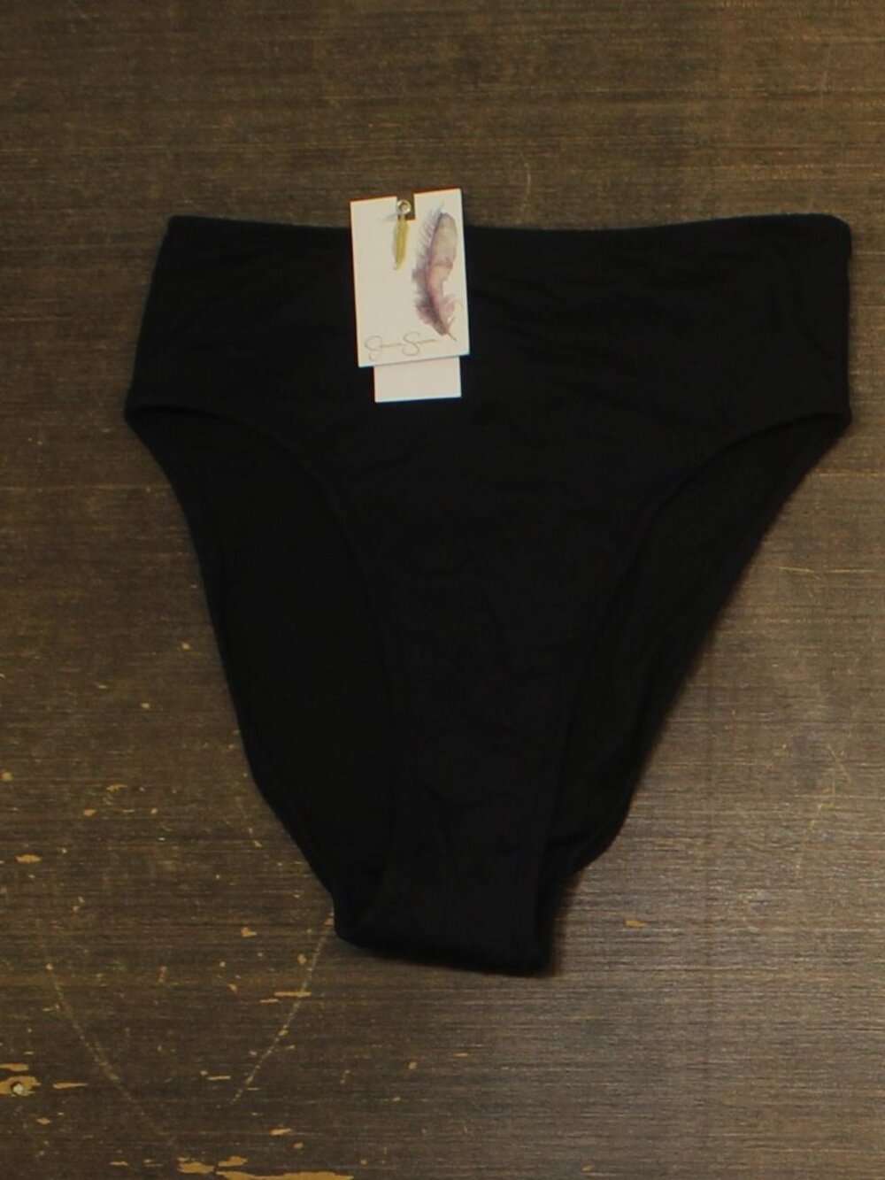 Jessica Simpson Black Jessica Simpson High Waist Pull On Bikini Swim Sz S